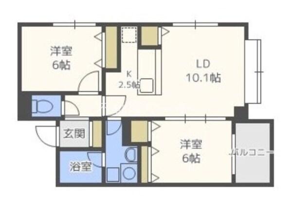 東区役所前駅 徒歩9分 3階の物件間取画像